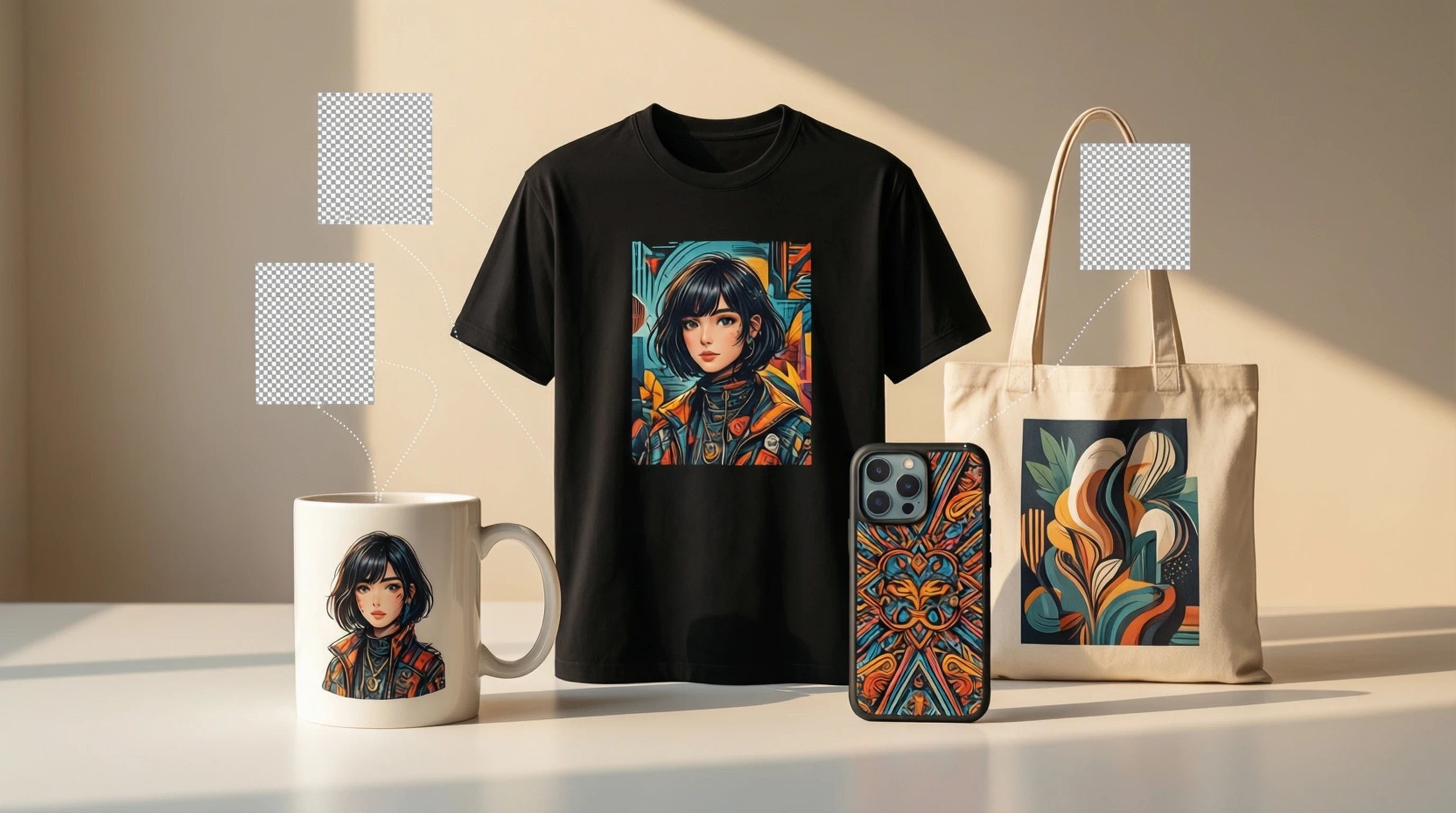 Background removal for print on demand products like t-shirts mugs and phone cases