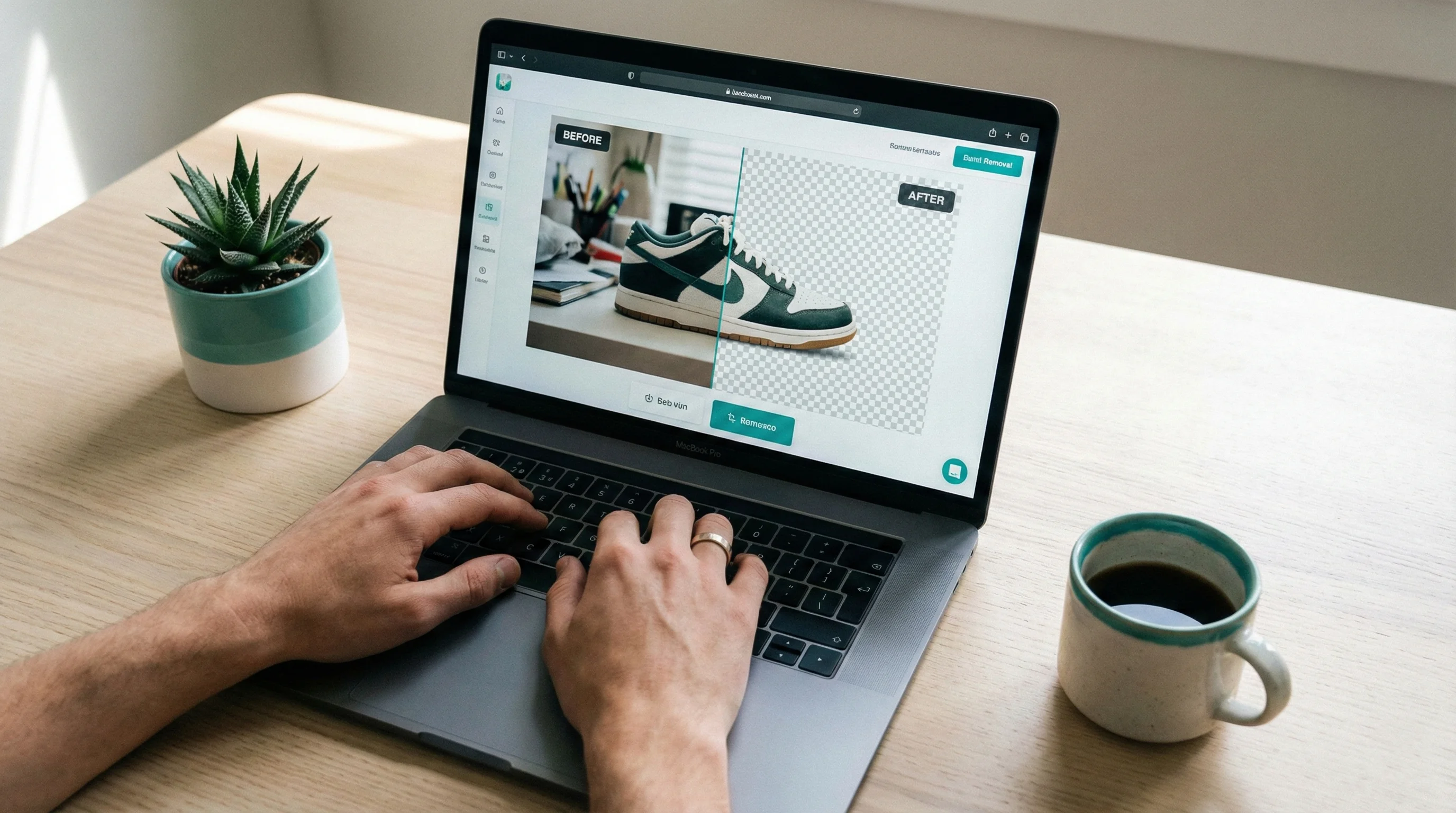 AI Background Removal Process