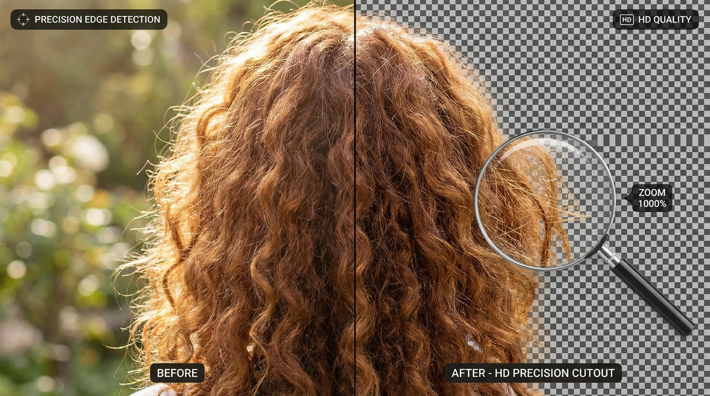 Remove background HD with perfect edge detection and hair details